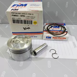 Seher Piston kit FIM Bore Up 130cc Jupiter Z - Vega R XB Pin 13 53.5 54 54.5 55 55.25 56 mm Pen 13