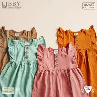 Libby Nara Dress Earth Color Series / Dress Bayi dan Anak 6-12 Bulan 1-2 3-4 5-6 Tahun / Libby Baby / Pakaian Bayi / Dress Libby / Dress Bayi / Perlengkapan Bayi Baru Lahir / Baju Bayi dan Baju Anak Murah