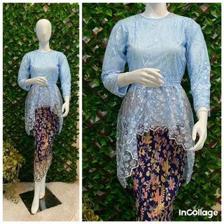 COD - KEBAYA BLOUSE / BLOUSEMIKHA-NR / TUNIK KEBAYA MODERN / BAJU KEBAYA ARUMI BRUKAT / KEBAYA RESLETING DEPAN / BUSUI FRIENDLY / KERAH SANGHAI / KEBAYA BRUKAT / KEBAYA TULLE / KEBAYA MODERN