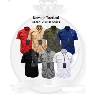 Kemeja M-tac Lengan Pendek Bahan Ribstop Katun Pernusa | Kemeja Lapangan Pria | Kemeja Tactical | Outdoor | Mtac | Wtac | 5.11 | Tactical