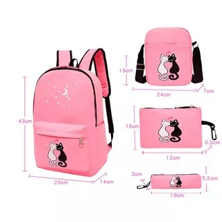 Terbaru Best Seller Tas Ransel Anak Set 4 in 1 Tas Ransel Anak Sekolah Paket Kucing Cat 4in1 Tas Ransel Sekolah Bagus Awet Tas Ransel Anak Laki Laki Perempuan Terbaru  Terlaris Populer 2022 Tas Wanita Terbaru 2022 Others Wabita Promo Trend Kekinian