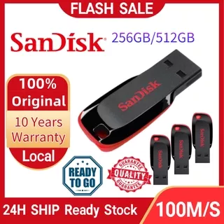 Flashdisk SanDisk Cruzer Blade CZ50 128GB/256GB/512GB USB 2.0 Flash Drive Pendrive