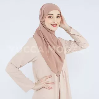 Yucca Modest - Square Hijab Polos Kerudung Crinkle Chiffon Safaa CLAY | Jilbab Shawl Segi Empat