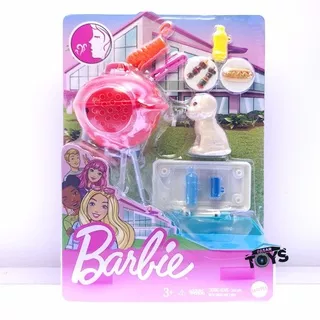 Barbie Mini Playset with Themed Accessories and Pet, BBQ Theme with Sc