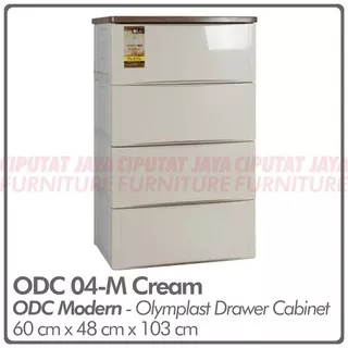 Lemari Plastik ODC 04 M Olymplast Drawer Cabinet Modern - Lemari Plastik Laci 4 Susun