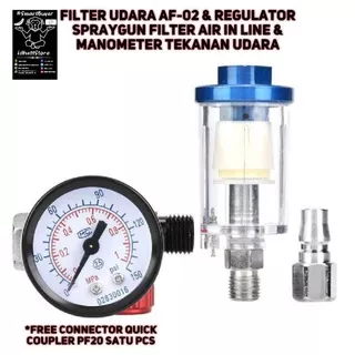 FILTER UDARA & REGULATOR SPRAYGUN FILTER AIR IN LINE & MANOMETER TEKANAN UNTUK KOMPRESOR UDARA