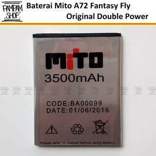 Baterai Mito A72 Fantasy Fly BA-00099 BA00099 Double Power Batre Battery Batrai BA 00099