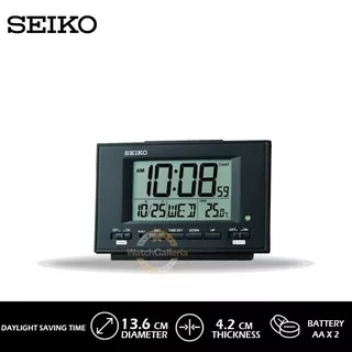 Seiko Weker QHL075K QHL075 Digital Black Color LCD Dial Standing Thermometer Alarm Clock