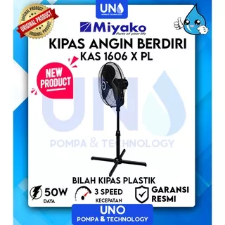 Miyako Kipas Angin Berdiri Plastik 16 Inch KAS-1606 X / KAS1606X / KAS 1606 X PL