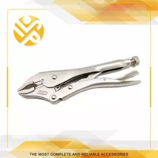 TEKIRO Tang Buaya Bengkok 10 / Locking Grip Pliers Curved 10 Inch