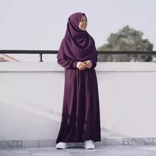 Gamis Ayumi Dark Purple By Hijab Alila / Gamis Syari / Gamis Daily