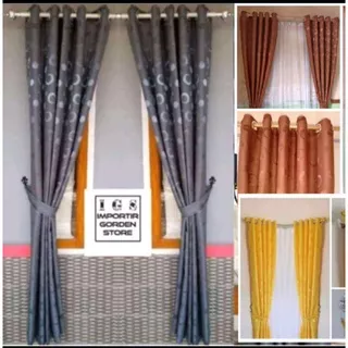 Gorden Jendela Minimalis Tinggi 250 CM Gorden Motif Polkadot Gorden Minimalis Jendela Pendek Gorden Motif Minimalis Murah Gorden Pintu Kamar Tirai Kamar Tidur Gorden Minimalis Terbaru Gorden Lokal Tabir Selambu Jendela Gorden Smokring Polos Abu Hijau Moca