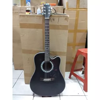 Gitar Akustik Merk Yamaha Jumbo Tipe F1000 Sunkay Warna Hitam Doff Murah Jakarta