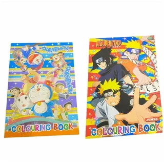 ( 1 Buku - 8 Lembar ) OBRAL TERMURAH BUKU MEWARNAI / COLORING BOOK A4 DORAEMON PRINCESS NARUTO WINNIE THE POOH / ALICE IN WONDERLAND / TRANSFORMER