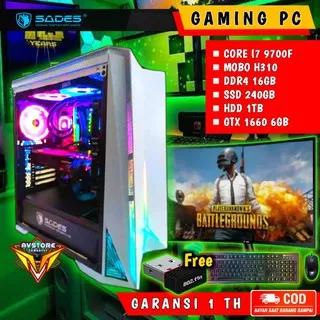 Pc Gaming Editing I5 Fullset Monitor 19 Inch Siap Pakai I7 9700 VGA GTX 1660