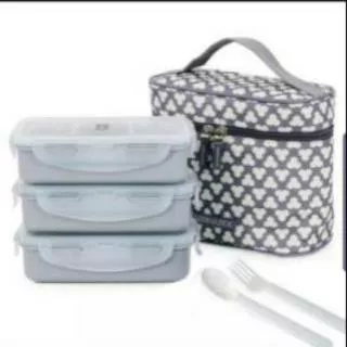 Lock n lock lunch box 3p with spoon and fork  set