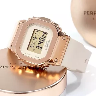 BISA COD !!!!!! GM 5600 ORI !!!! JAM TANGAN PRIA DAN WANITA G-SHOCK CASIO GLS 5600 KEPALA METAL ORI GSHOCK_CASIO GM 5600 CREAM ROSEGOLD bisa  bayar di tempat