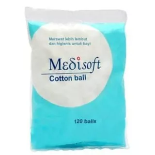 Kapas bulat bayi medisoft kapas higienis cotton balls isi 120 kapas bayi bersih dan higienis