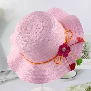 Topi pantai anak perempuan -topi jerami anak T53