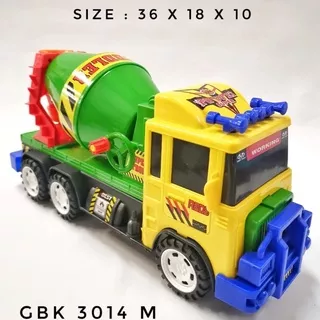 mainan anak mobil konstruksi truk molen mixer truck besar