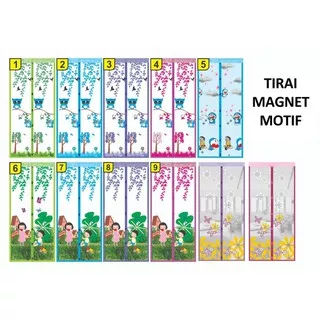 Tirai Magnet Motif Anti Nyamuk Dekorasi Pintu - Pintu Kasa Anti Nyamuk - pintu jendela kelambu kasa