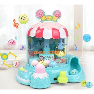 MESIN CAPIT UFO BOLA ISI BONEKA PERMEN SWEET DOLL CATCHER MUSIK LAMPU CLAW MACHINE CANDY GRABBER