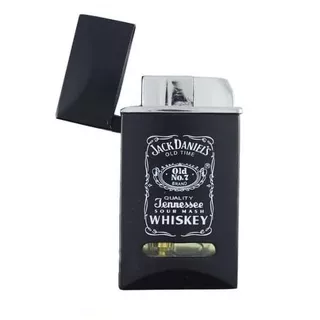Mancis Uniki Korek Gas Model 1195-1 Motif Jack Daniels , Korek Api Exclusive, Korek Bara Unik, Mancis Keren - Hitam