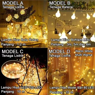 Lampu Hias Led Tumblr Dekorasi Ruangan Kamar Cafe Ulang Tahun Pesta Pernikahan Pohon Natal Lampu USB
