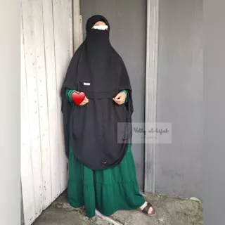 khimar / Hijab Aisyah Tali Non Pad Wolfis (Tanpa Cadar)