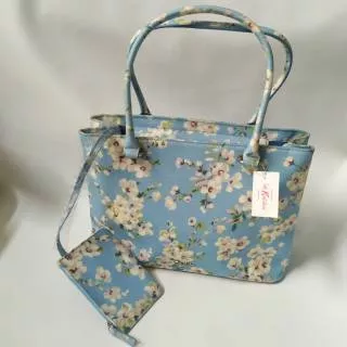 Cath Kidston Original Tote Bag + Pouch Wellesley Blossom