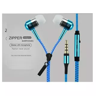 Headset Handsfree Earphone Zipper / Resetling Super Bass