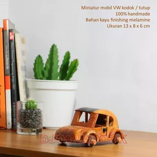 MINIATUR MOBIL VW KODOK KAYU UKURAN 13X8X6 CM / SOUVENIR JOGJA / OLEH OLEH JOGJA / SOUVENIR UNIK