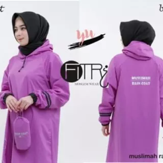 Jas Hujan / Raincoat Muslimah Model Yu Jumbo - Fuchsia