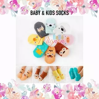 BABY & KIDS CHARACTER SOCKS (BOY & GIRL) - Kaos Kaki Korea Bayi Anak Motif Binatang Murah