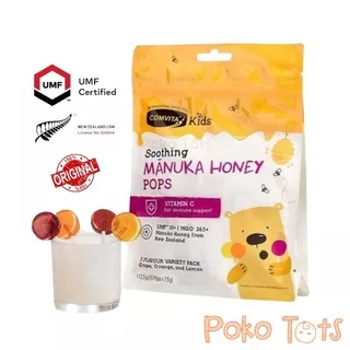Comvita Kids Soothing Pops with UMF 10+ Manuka Honey 112.5gr Permen Madu Rasa Aneka Buah Isi 15 Pops
