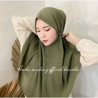 Hijab instan bergo Mariam Tali Full plisket - Bergo plisket/ Hijab kekinian