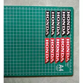 stiker motor logo honda stiker logo honda isi 10pcs 1x8cm warna hitam & merah