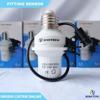 FITTING SENSOR CAHAYA OTOMATIS LAMPU TIMER SIANG MATI DAN MALAM HIDUP JALAN E27 MURAH GROSIR