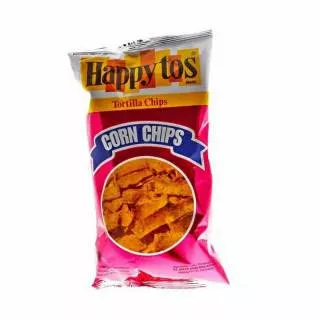 HAPPY TOS 165 gram - Tortilla Corn Chips Jagung Bakar Keju - Cemilan Santai Murah Enak