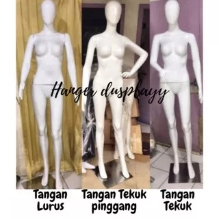 Manekin Patung Full Body Alien Fiberglass Cewek Dewasa Warna Putih Wanita