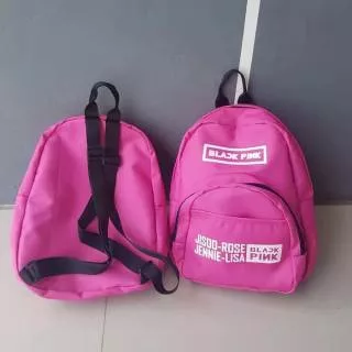 Tas blackpink mini ransel kpop lisa jennie jisoo rose warna pink