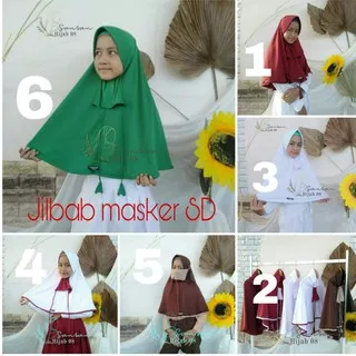 Hijab Jilbab Instan Anak Masker SD / Qiara Hijab Official