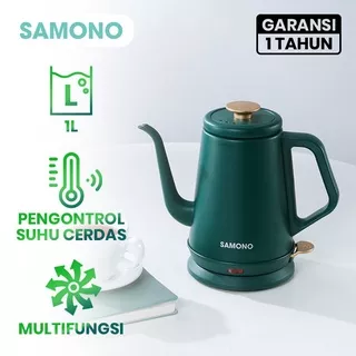 Samono 1L Teko Elektrik Multifungsi Pemanas Air Stainless Pengontrol Suhu Cerdas Grade Kettle Elektrik 400W SW-EKG1L Hijau