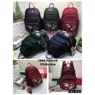 Tas ransel wanita bordir bunga CBAO 3078-11#