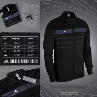 JAKET SWEATER PRIA / JAKET TRAINING / ADIDAS TRAINING JACKET AB-16 (BLACK)