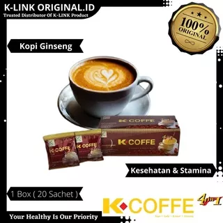 K-COFFE GINSENG K LINK ORIGINAL KOPI GINSENG KESEHATAN DAN STAMINA PRIA WANITA