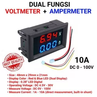 Volt ampere meter digital dc 0-100v 10A / volt meter multimeter digital / amperemeter digital