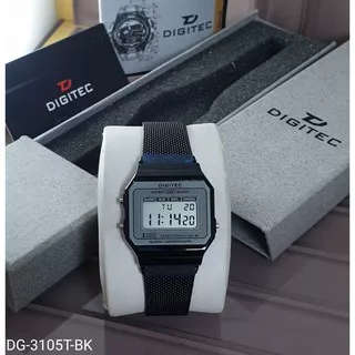 Digitec Original D3105 Jam Tangan Wanita Rantai Pasir Hitam