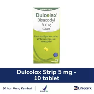 Dulcolax Strip 5 mg - 10 tablet - Obat Sembelit, Konstipasi, dan Gangguan BAB - LIFEPACK