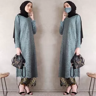 Atasan kebaya brukat jumbo atasan tunik kebaya brokat modern super jumbo kebaya kurung murah terbaru